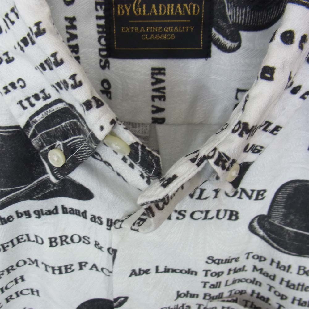 BY GLADHAND バイグラッドハンド BYGH-15-AW-13 HATTER-SHIRTS ハッター シャツ オフホワイト系 S【中古】