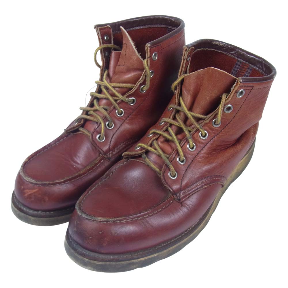 RED WING レッドウィング 8875 90s 四角犬タグ アイリッシュ セッター モックトゥ ブーツ 赤茶系 表記無し(内寸約27cm程度)【中古】