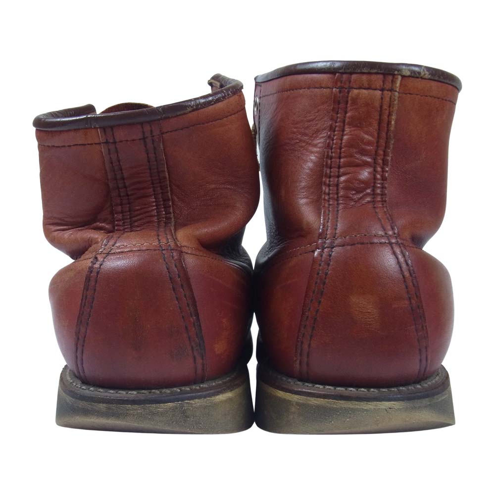 RED WING レッドウィング 8875 90s 四角犬タグ アイリッシュ セッター モックトゥ ブーツ 赤茶系 表記無し(内寸約27cm程度)【中古】