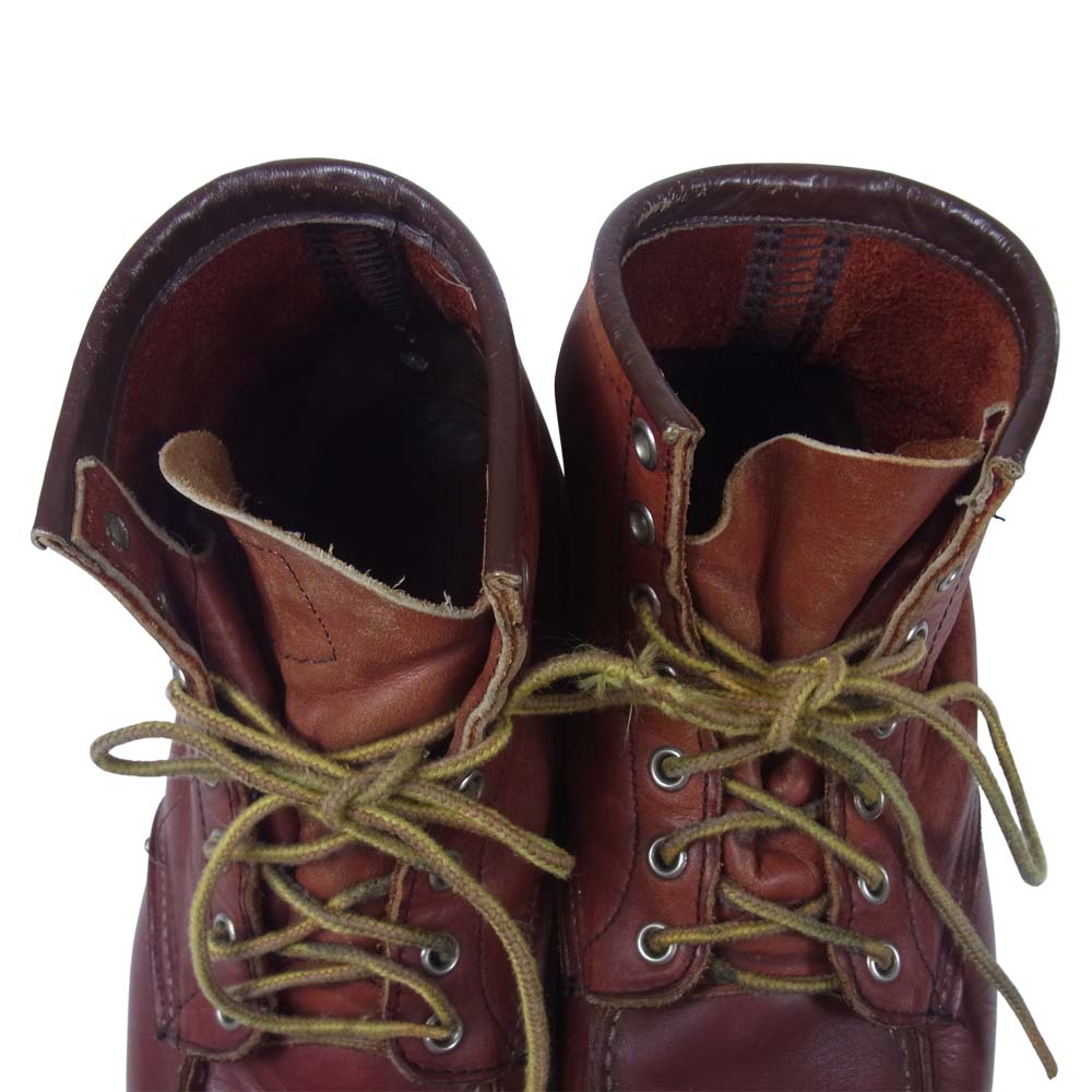 RED WING レッドウィング 8875 90s 四角犬タグ アイリッシュ セッター モックトゥ ブーツ 赤茶系 表記無し(内寸約27cm程度)【中古】