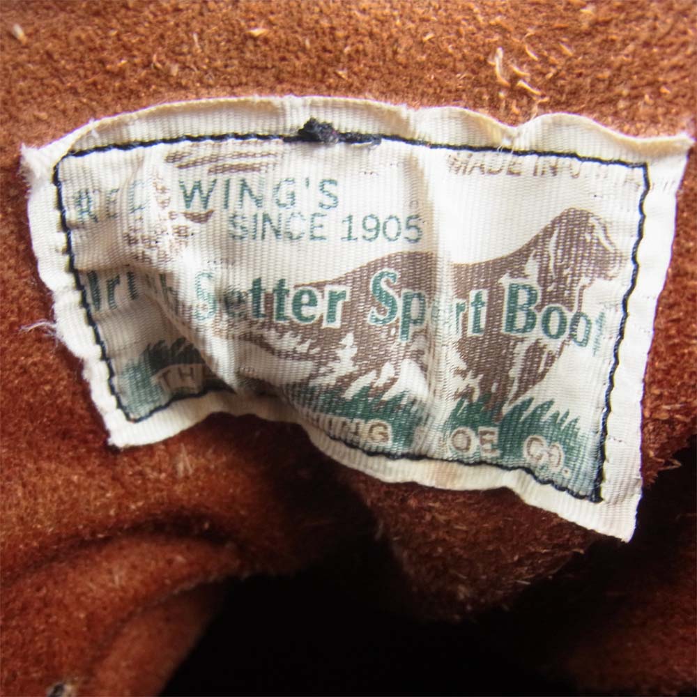 RED WING レッドウィング 8875 90s 四角犬タグ アイリッシュ セッター モックトゥ ブーツ 赤茶系 表記無し(内寸約27cm程度)【中古】