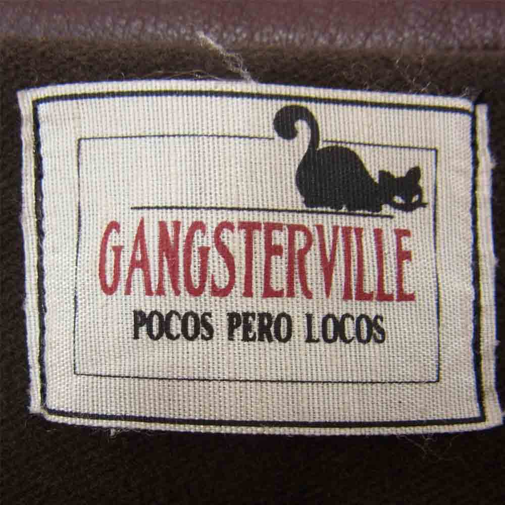 GANGSTERVILLE ギャングスタービル ハンド ペイント レザー ベスト ブラウン系 M【中古】