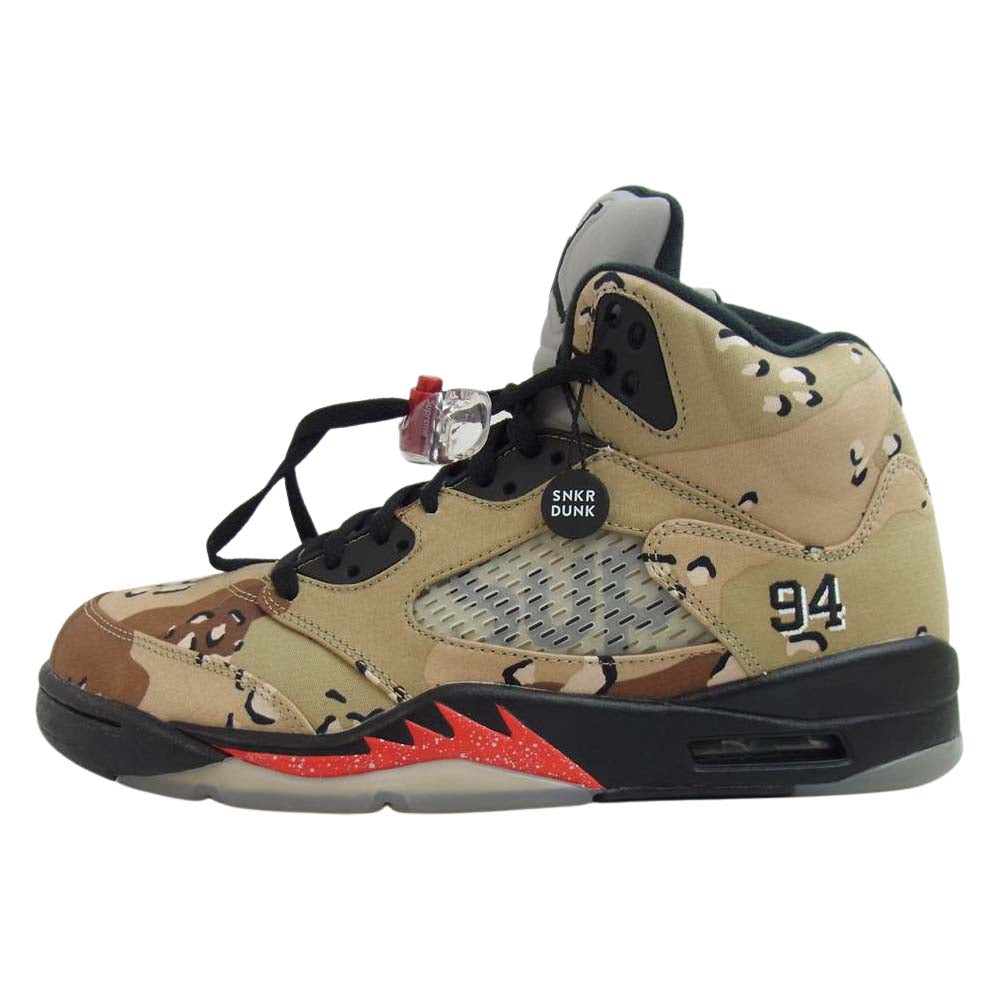 Supreme シュプリーム 15AW 824371-201 x Nike Air Jordan 5 Retro ナイキ エアジョーダン5 カモフラージュ マルチカラー系 カモフラ 28.5cm【中古】