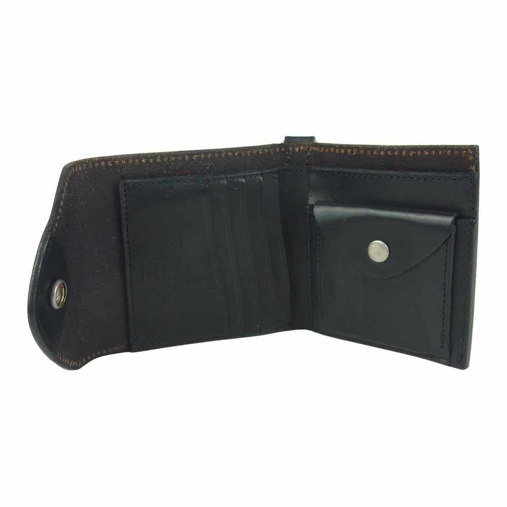 BACKDROP バックドロップ THE WONDER LUST 3FOLD WALLET 3ホールド ウォレット 財布 ブラック系【中古】