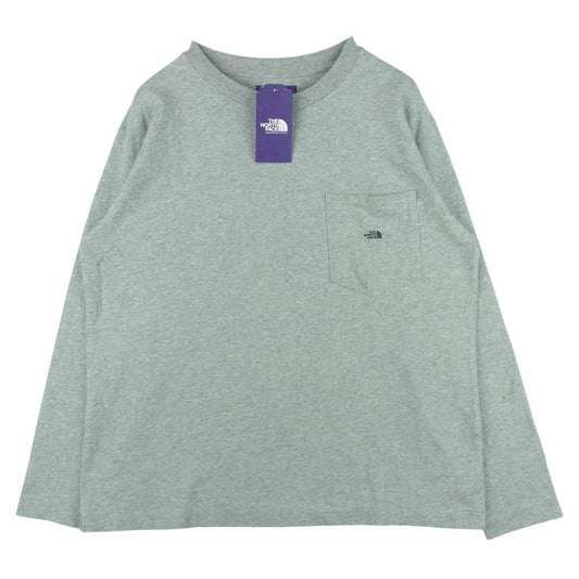 THE NORTH FACE ノースフェイス NT3961N PURPLE LABEL パープル レーベル ロングスリーブ ポケット Tシャツ 長袖 グレー系 S【中古】