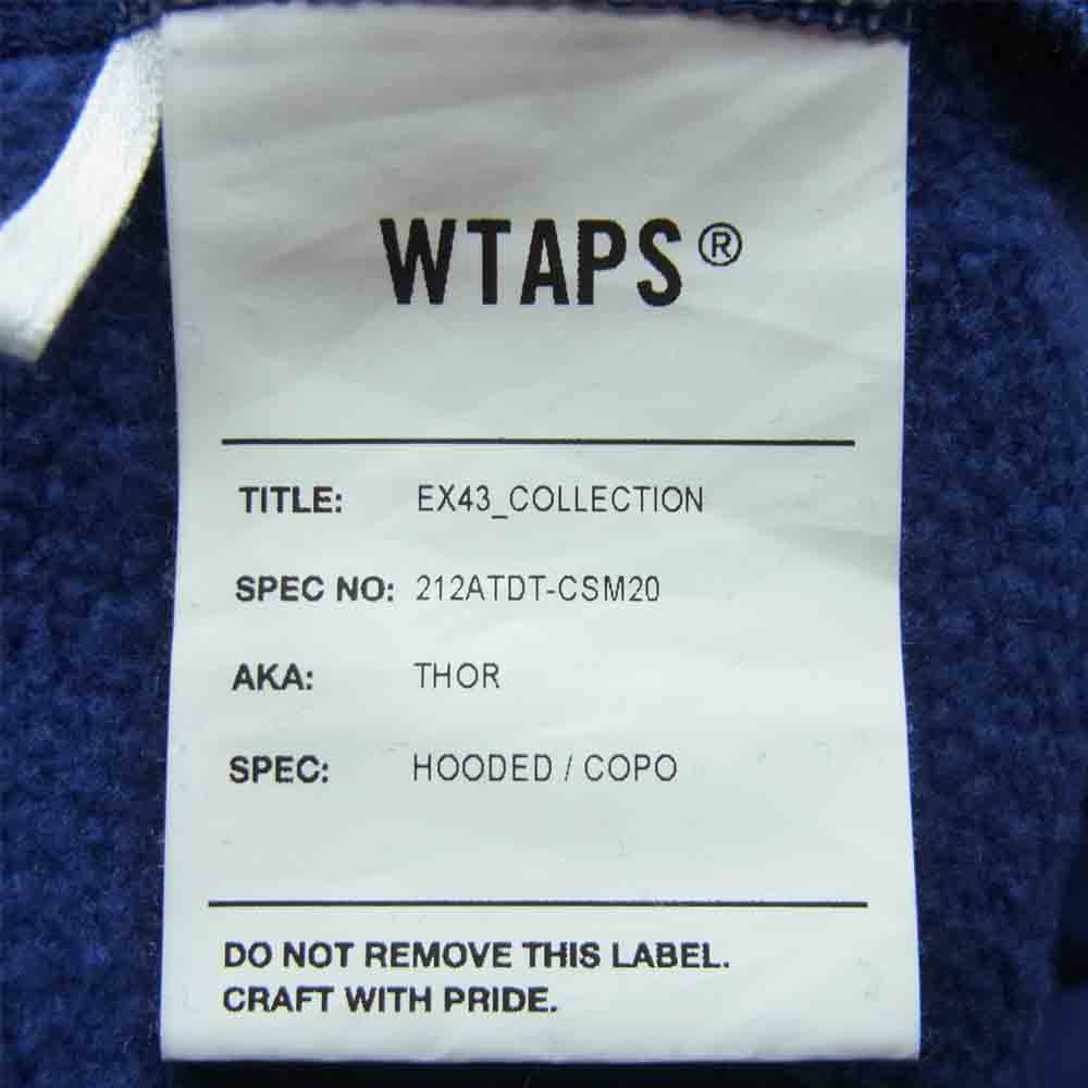 WTAPS ダブルタップス 212ATDT-CSM20 THOR HOODED COPO プルオーバー フーディー パーカー ブルー系 03【中古】