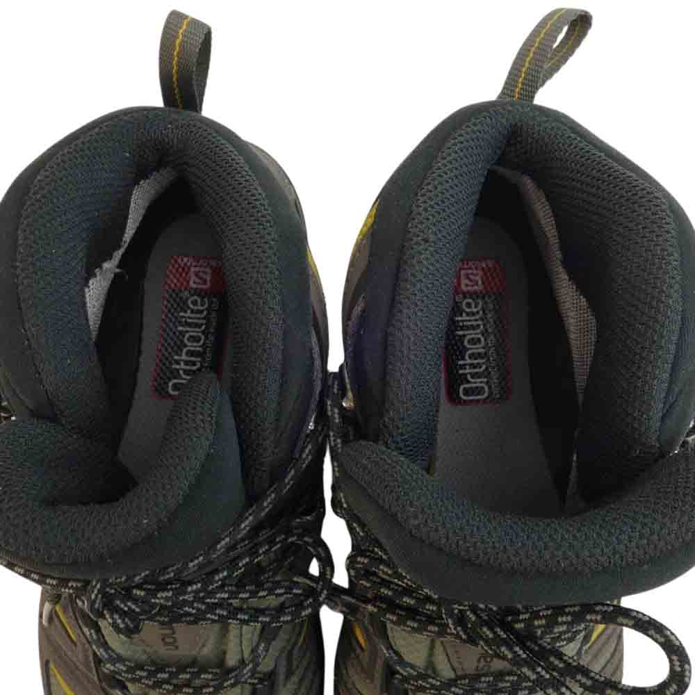 salomon サロモン 401337 X Ultra 3 Mid エックス ウルトラ 3 ミッド ゴアテックス シューズ チャコール系 カーキ系 26cm【美品】【中古】