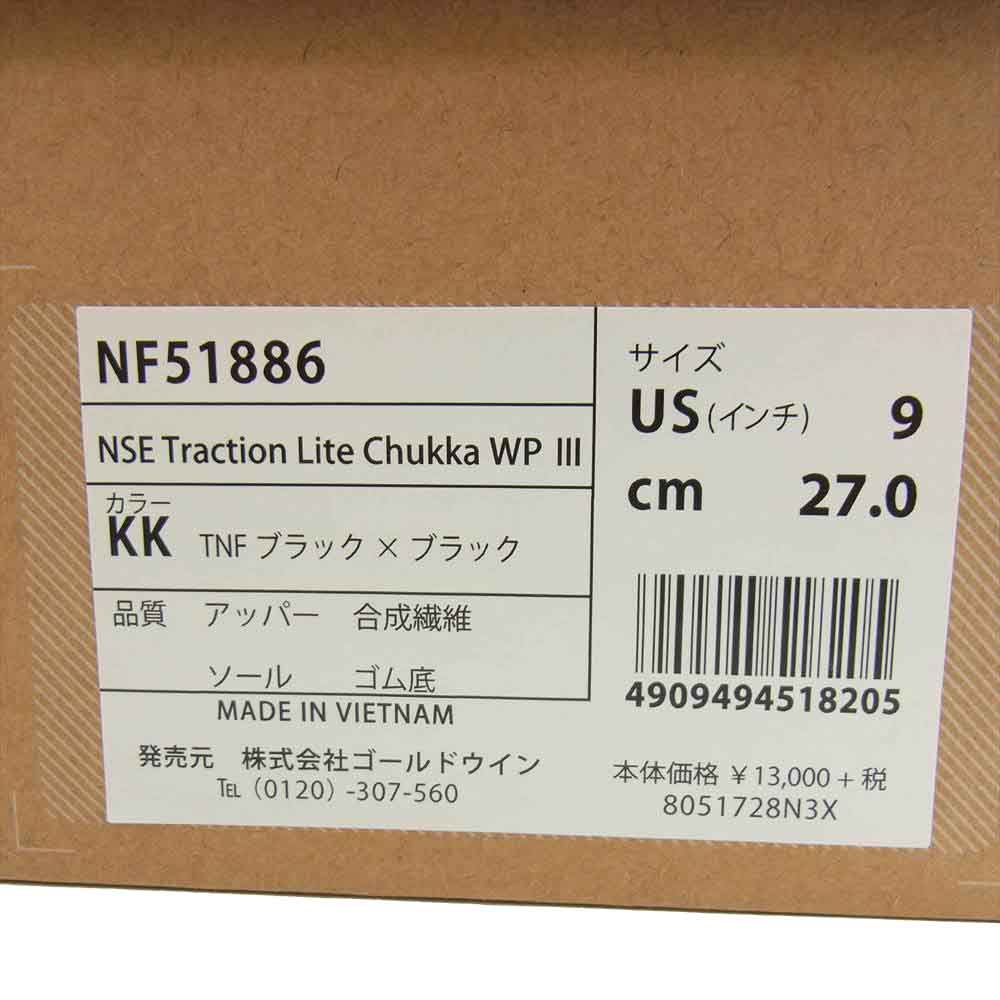 THE NORTH FACE ノースフェイス NF51886 NSE Traction Lite Chukka WP III ヌプシトラクション ライトチャッカ ブラック系 27cm【美品】【中古】