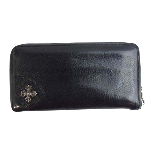 CHROME HEARTS クロムハーツ（原本無） REC F ZIP #2 FILIGREE WALLET フィリグリープラス ジップ ウォレット ブラック系【中古】