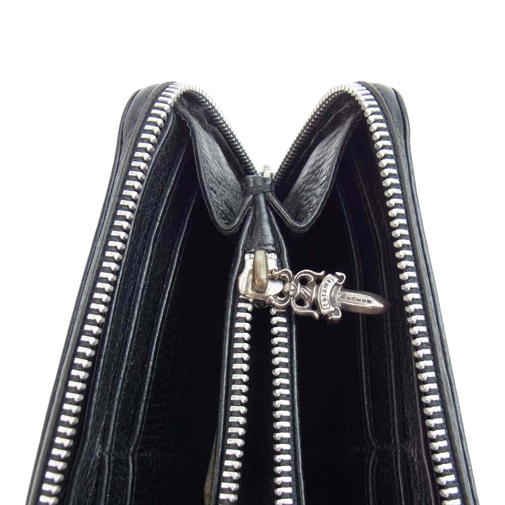 CHROME HEARTS クロムハーツ（原本無） REC F ZIP #2 FILIGREE WALLET フィリグリープラス ジップ ウォレット ブラック系【中古】