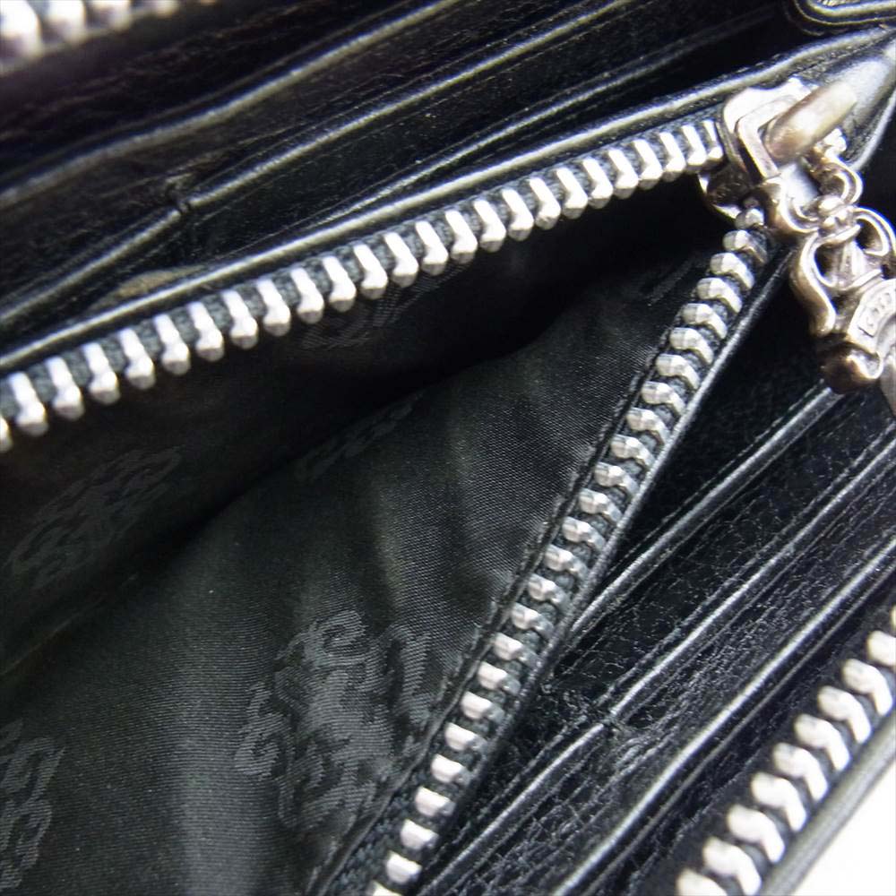 CHROME HEARTS クロムハーツ（原本無） REC F ZIP #2 FILIGREE WALLET フィリグリープラス ジップ ウォレット ブラック系【中古】