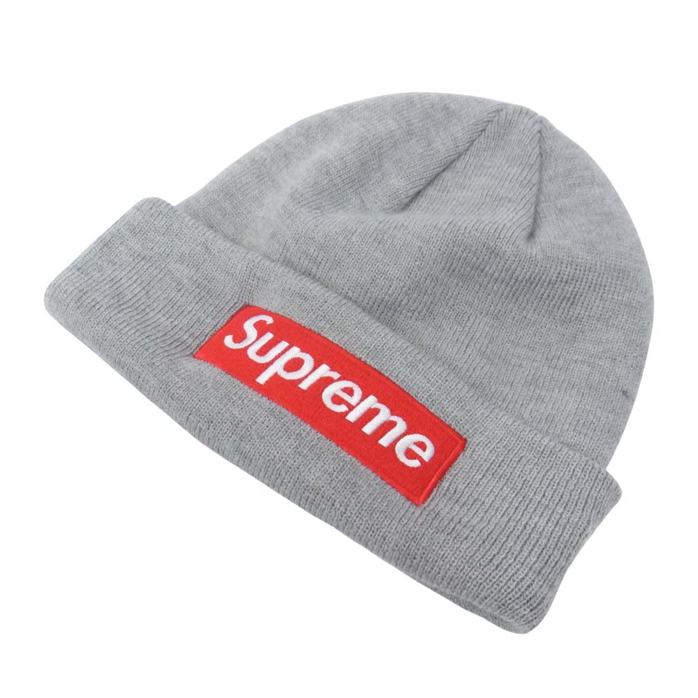 Supreme シュプリーム 18AW Box Logo Beanie ボックス ロゴ ビーニー ニット キャップ グレー系【中古】