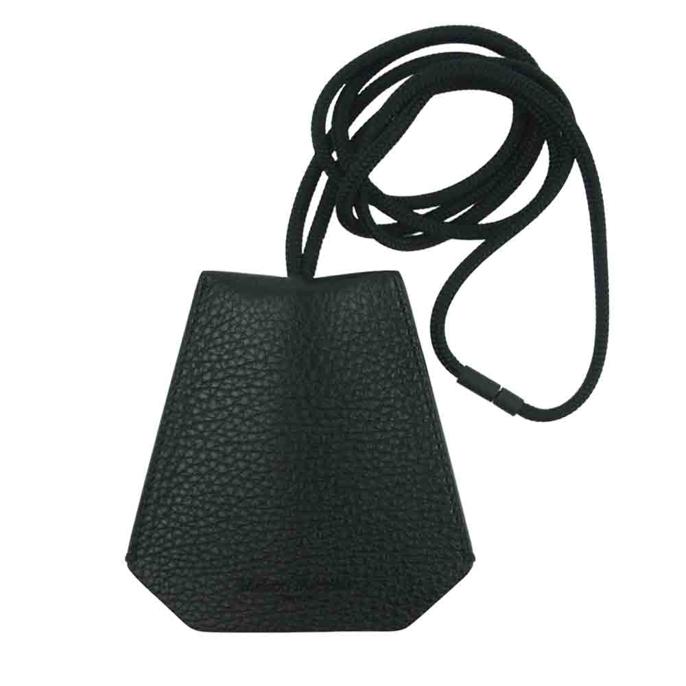 MAISON MARGIELA メゾンマルジェラ 21AW S55UA0025 LEATHER KEY RING キーケース ネックストラップ クロシェット ネックレス ブラック系【極上美品】【中古】