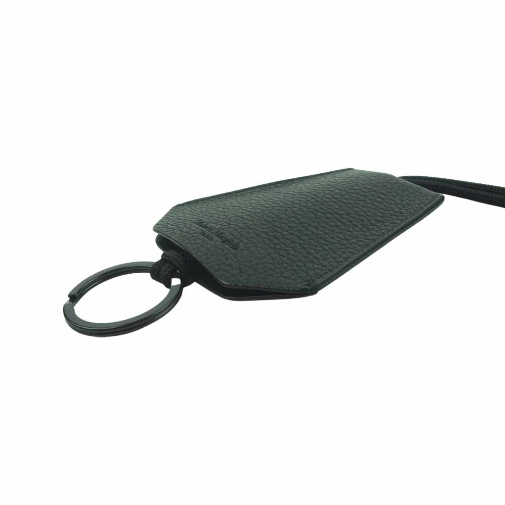 MAISON MARGIELA メゾンマルジェラ 21AW S55UA0025 LEATHER KEY RING キーケース ネックストラップ クロシェット ネックレス ブラック系【極上美品】【中古】