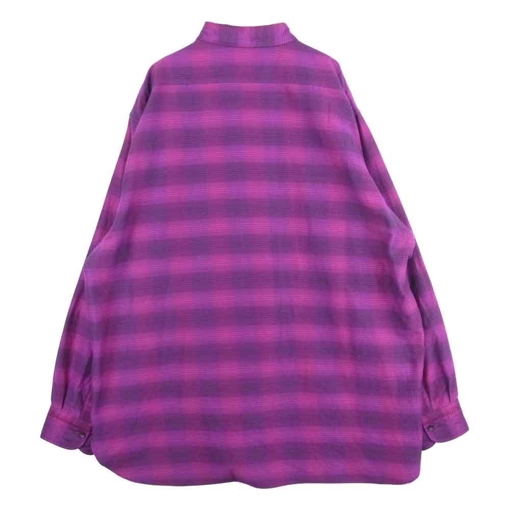 COMOLI コモリ 21AW U03-02010 WOOL WORK SHIRT シルク混 チェック