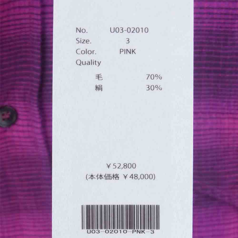 COMOLI コモリ 21AW U03-02010 WOOL WORK SHIRT シルク混 チェック