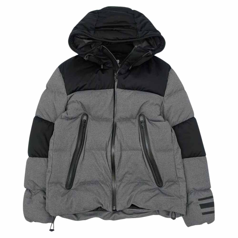 ブラックレーベルクレストブリッジ 51F32-832-06 カラーコンビ フーディーダウン ジャケット ブラック系 グレー系 M【中古】