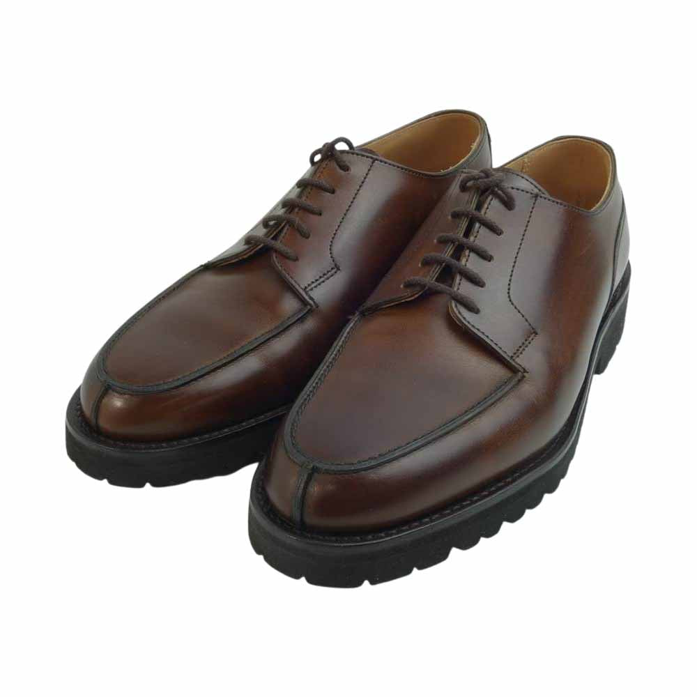 CROCKETT&JONES クロケットアンドジョーンズ 29262A MORETON モールトン 外羽根 Uチップ シューズ ダークブラウン系 5E【中古】