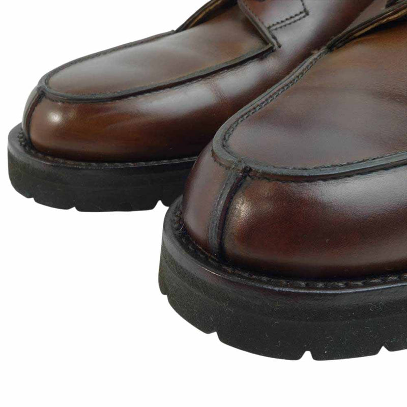 CROCKETT&JONES クロケットアンドジョーンズ 29262A MORETON モールトン 外羽根 Uチップ シューズ ダークブラウン系 5E【中古】