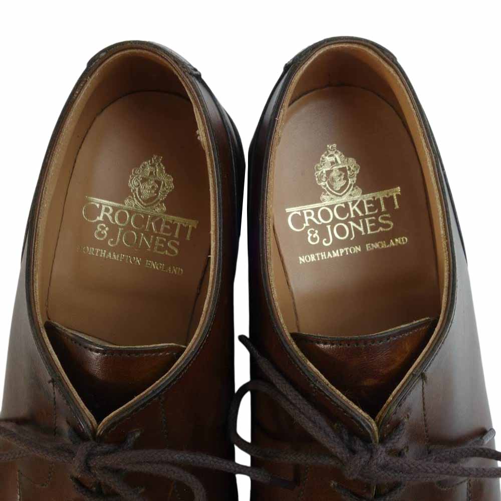 CROCKETT&JONES クロケットアンドジョーンズ 29262A MORETON モールトン 外羽根 Uチップ シューズ ダークブラウン系 5E【中古】