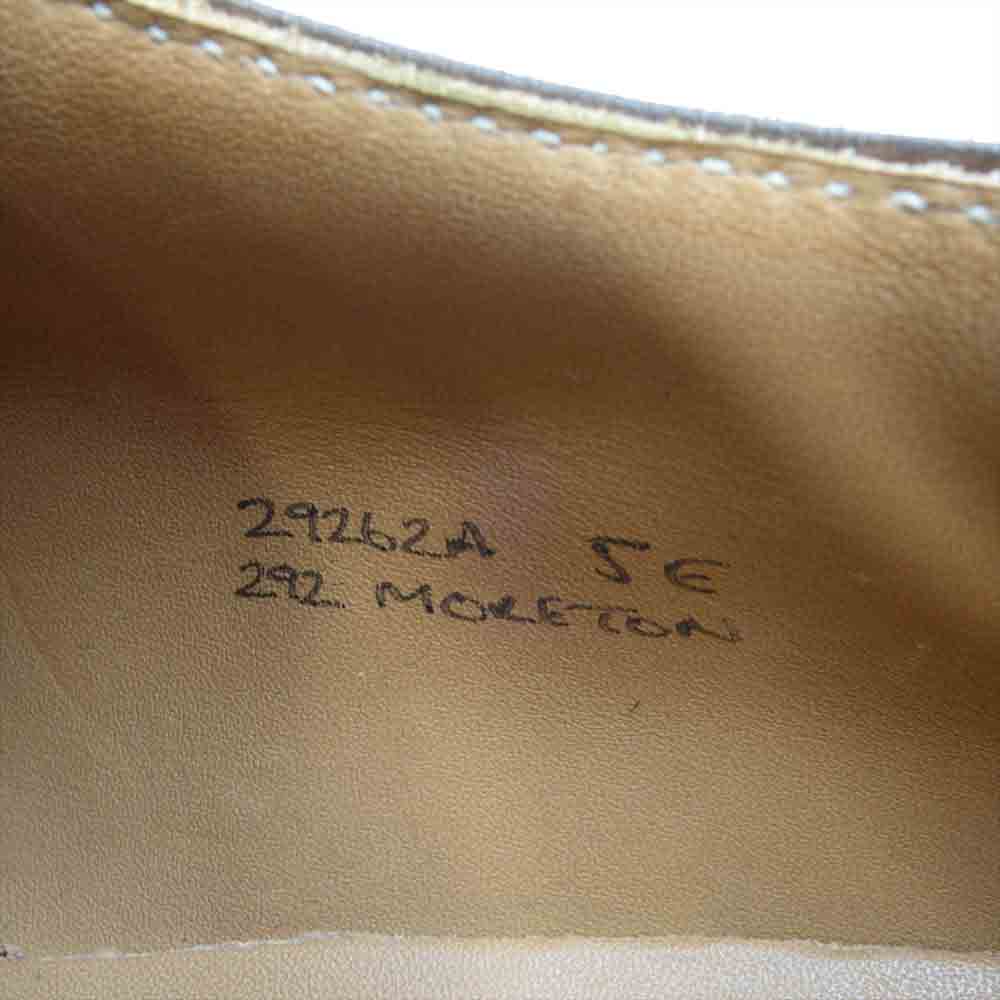 CROCKETT&JONES クロケットアンドジョーンズ 29262A MORETON モールトン 外羽根 Uチップ シューズ ダークブラウン系 5E【中古】