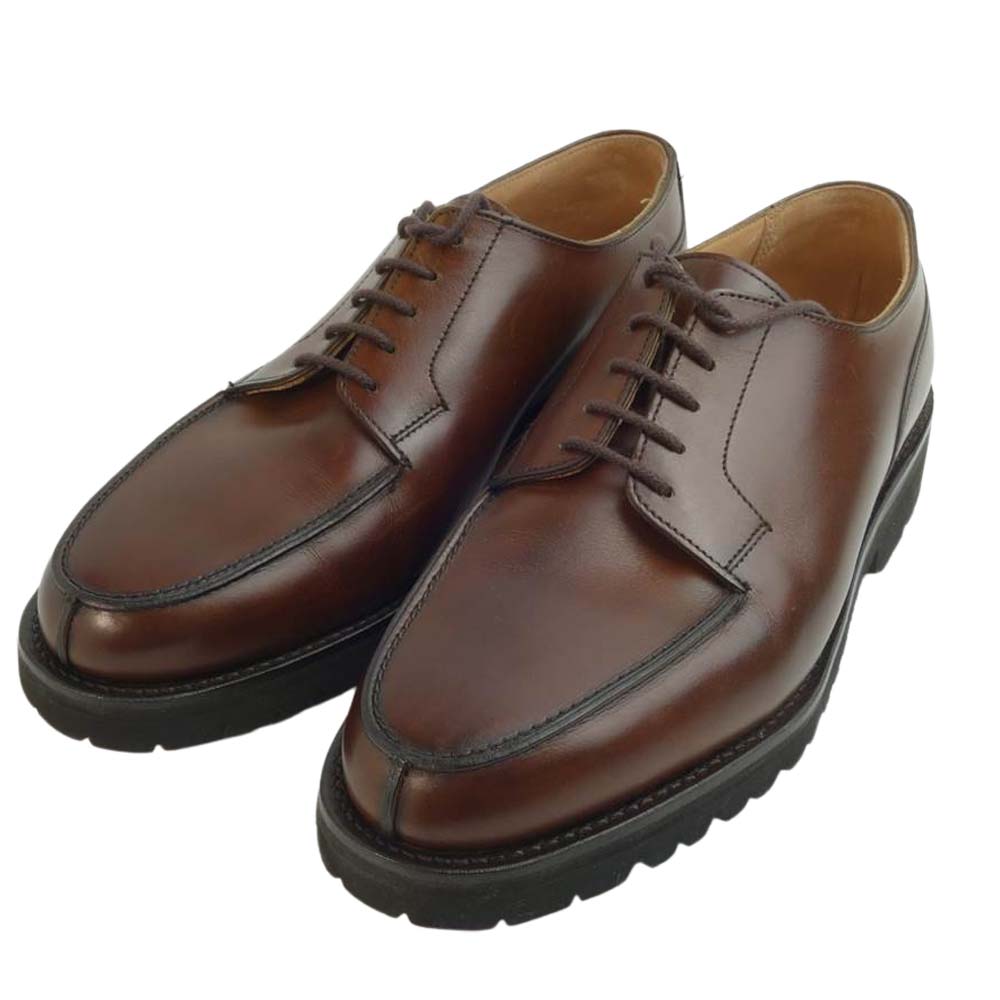 CROCKETT&JONES クロケットアンドジョーンズ 29262A MORETON モールトン 外羽根 Uチップ シューズ ダークブラウン系 5 1/2E【中古】