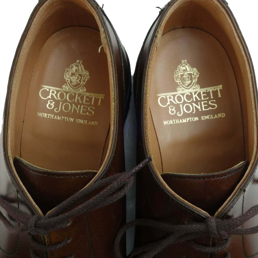 CROCKETT&JONES クロケットアンドジョーンズ 29262A MORETON モールトン 外羽根 Uチップ シューズ ダークブラウン系 5 1/2E【中古】