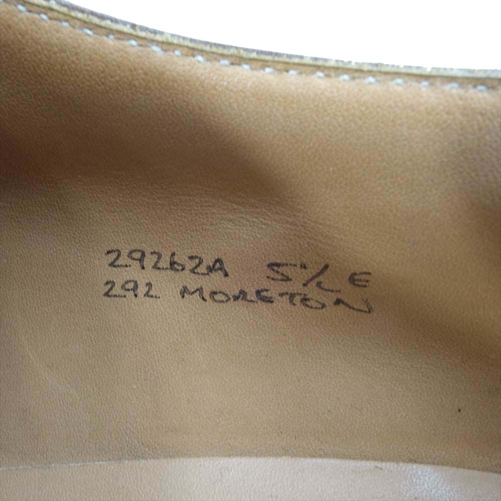 CROCKETT&JONES クロケットアンドジョーンズ 29262A MORETON モールトン 外羽根 Uチップ シューズ ダークブラウン系 5 1/2E【中古】