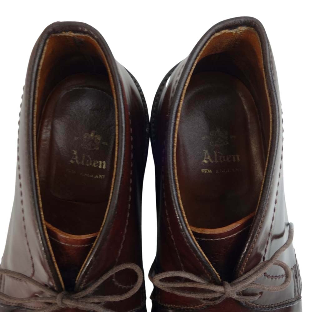 ALDEN オールデン 1339 CORDVAN CHUKKA BOOTS コードバン チャッカ ブーツ ダークブラウン系 6 1/2D【中古】
