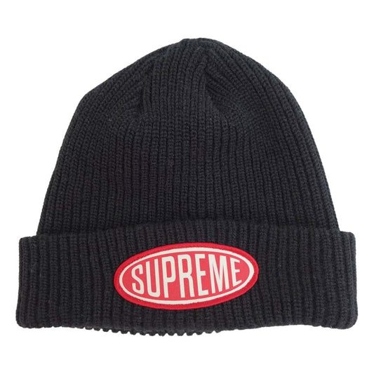 Supreme シュプリーム 18AW Oval Patch Beanie オーバル パッチ ビーニー ブラック系【中古】
