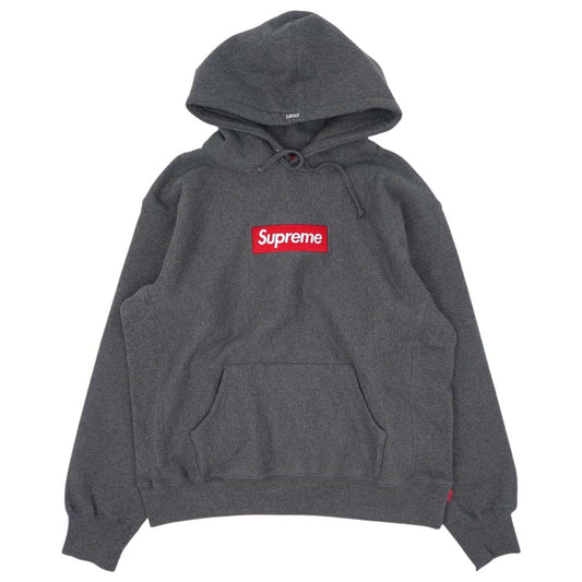 Supreme シュプリーム 21AW Box Logo Hooded Sweatshirt ボックス ロゴ フーデッド スウェット シャツ プルオーバー パーカー グレー系 S【極上美品】【中古】