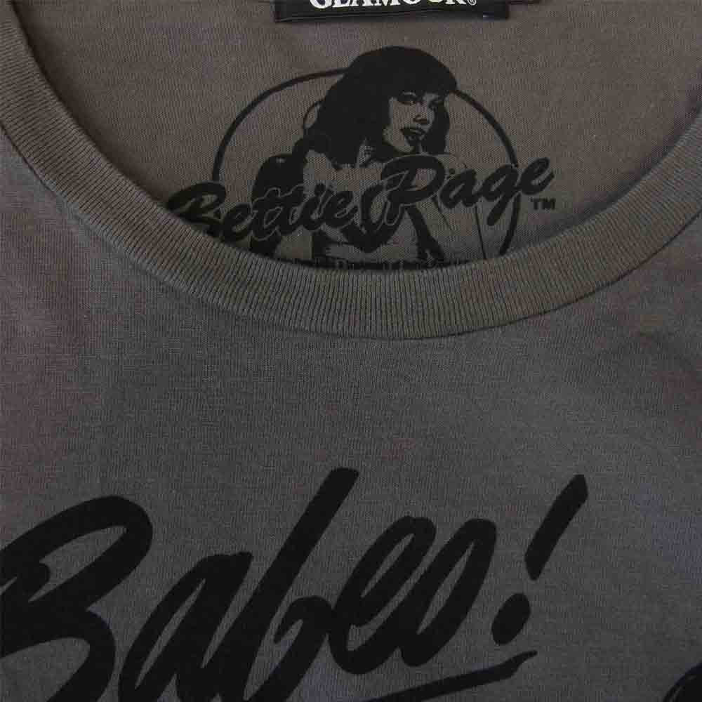 HYSTERIC GLAMOUR ヒステリックグラマー 0231CL02 Bettie Page ガール プリント 長袖 Tシャツ グレー系 S【中古】