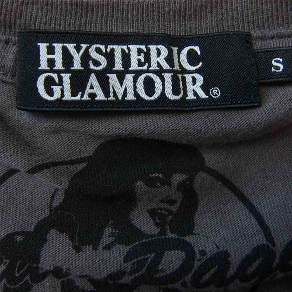 HYSTERIC GLAMOUR ヒステリックグラマー 0231CL02 Bettie Page ガール プリント 長袖 Tシャツ グレー系 S【中古】