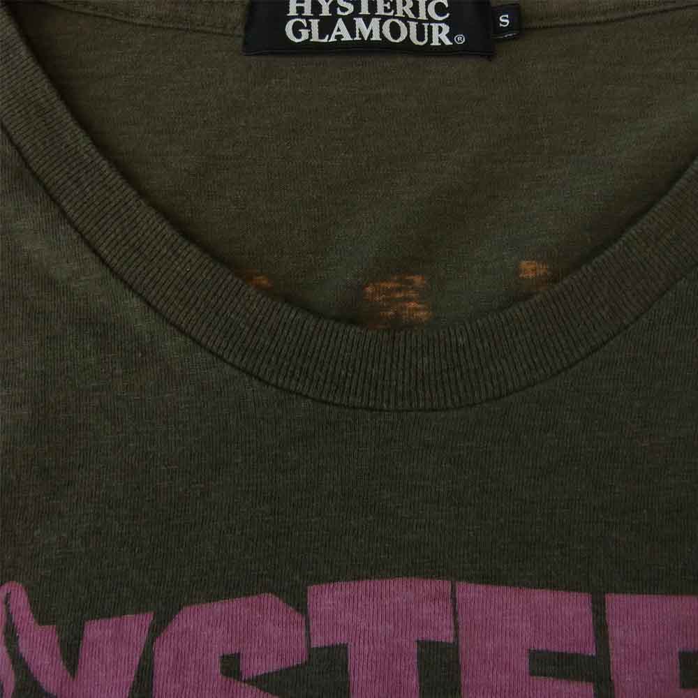 HYSTERIC GLAMOUR ヒステリックグラマー 0241CL03 ガール プリント 長袖 Tシャツ カーキ系 S【中古】