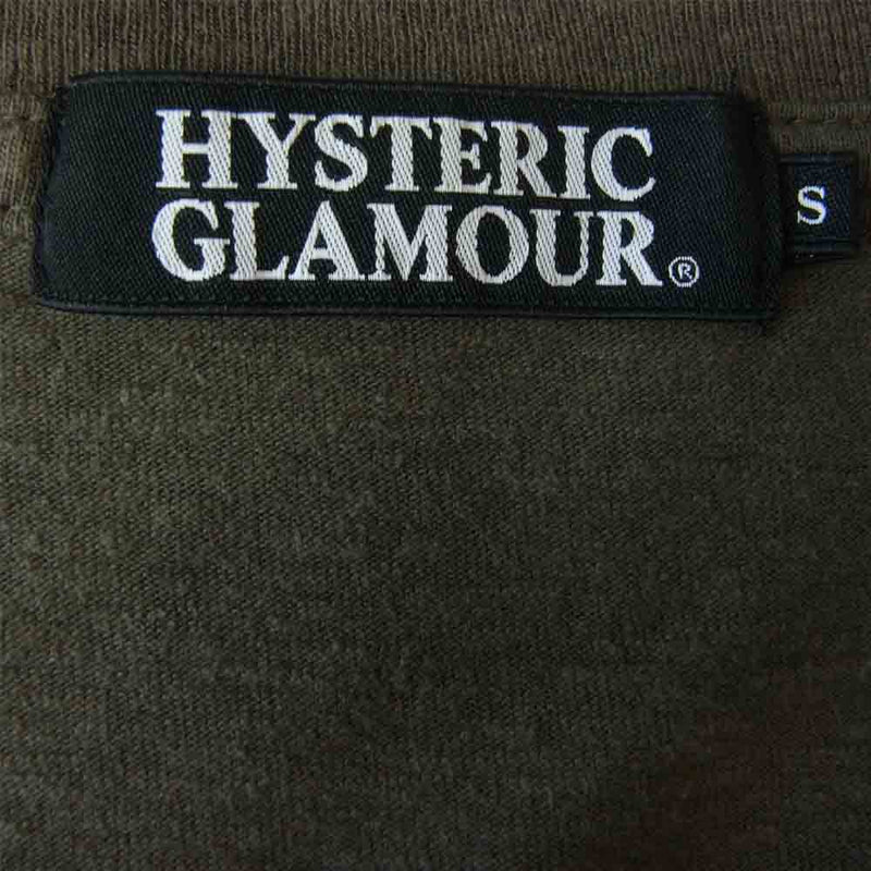 HYSTERIC GLAMOUR ヒステリックグラマー 0241CL03 ガール プリント 長袖 Tシャツ カーキ系 S【中古】