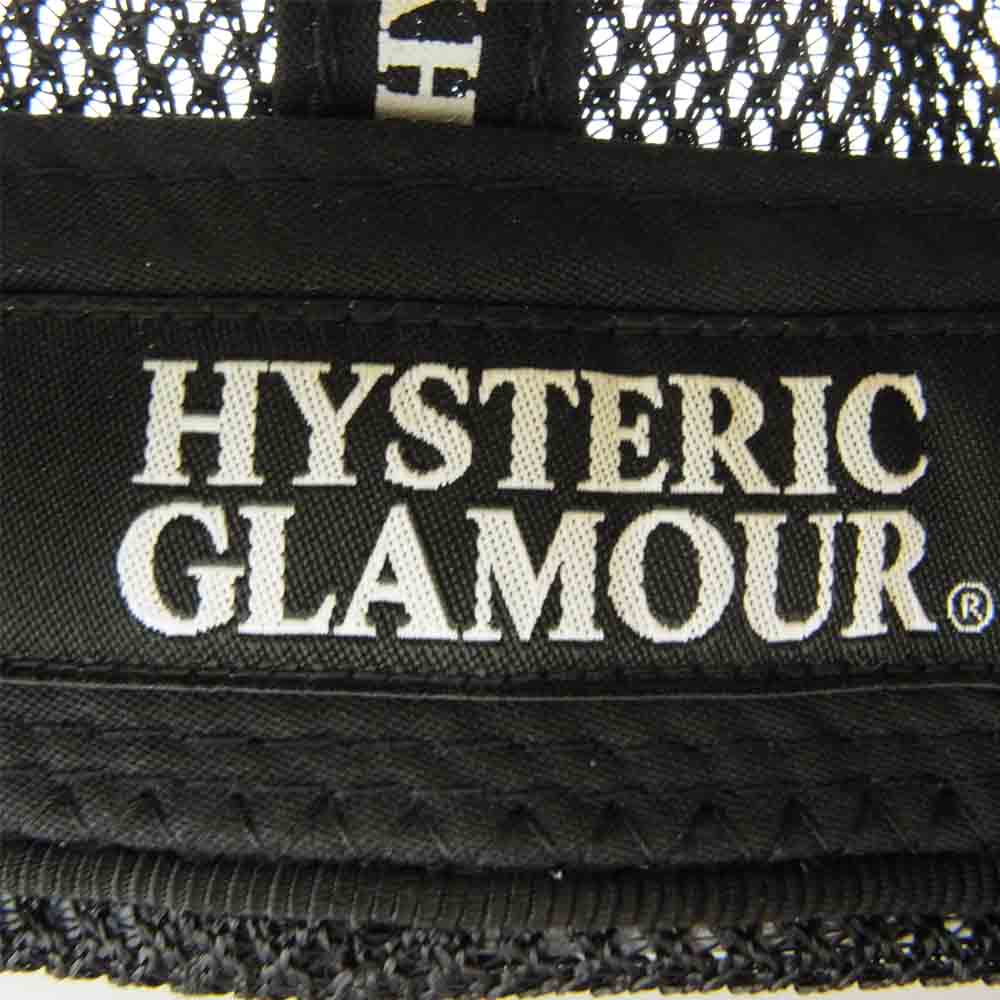 HYSTERIC GLAMOUR ヒステリックグラマー 02172QH02 LOGO ロゴ メッシュ キャップ ブラック系 F【中古】