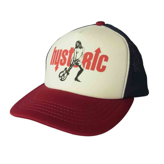 HYSTERIC GLAMOUR ヒステリックグラマー 02181QH01 CRASHプリント メッシュ キャップ レッド系 ネイビー系 F【中古】