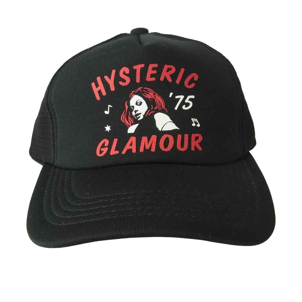 HYSTERIC GLAMOUR ヒステリックグラマー 0261QH04 75 プリント メッシュ キャップ ブラック系 F【中古】