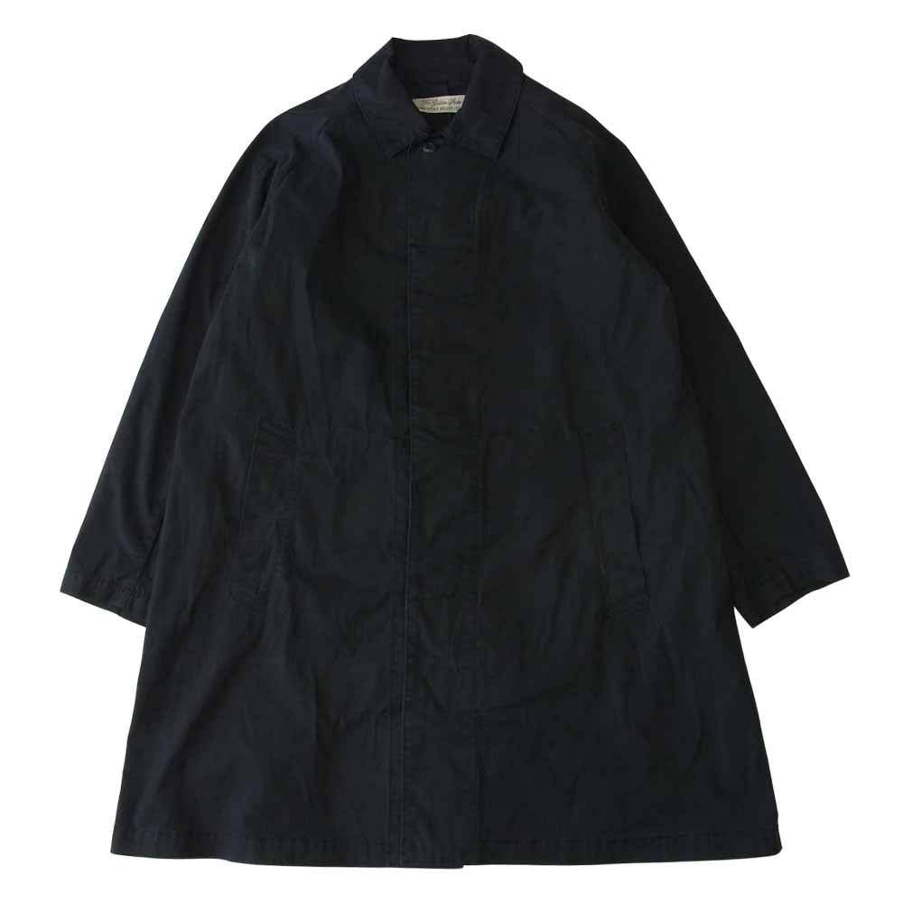 REMI RELIEF レミレリーフ BEAMS PLUS 別注 高密度コットンポリツイル ステンカラー コート ネイビー系 S【中古】