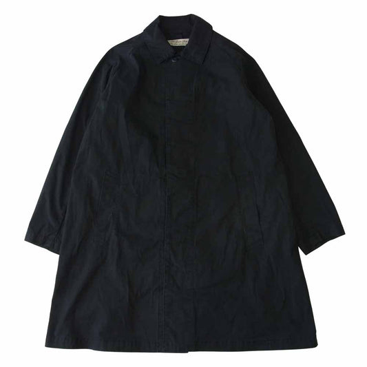REMI RELIEF レミレリーフ BEAMS PLUS 別注 高密度コットンポリツイル ステンカラー コート ネイビー系 S【中古】