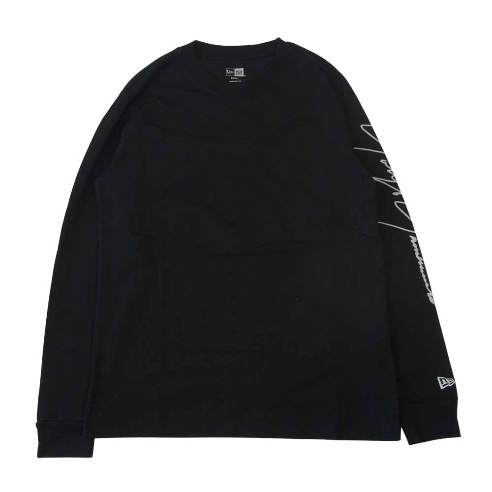 Yohji Yamamoto ヨウジヤマモト POUR HOMME オム ニューエラ NEW ERA 20SS HN-T99-083-1A YY Signature LOGO Long sleeve T-shirt ロゴ Tシャツ ブラック系 S【中古】