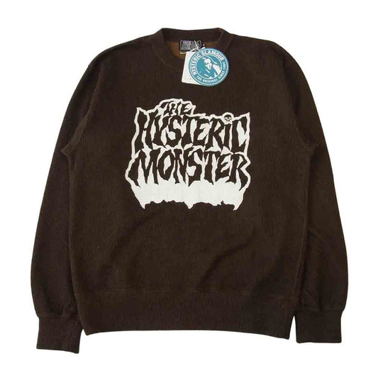 HYSTERIC GLAMOUR ヒステリックグラマー 02213CS05 HYS MONSTER クルーネック スウェット ブラウン系 S【美品】【中古】