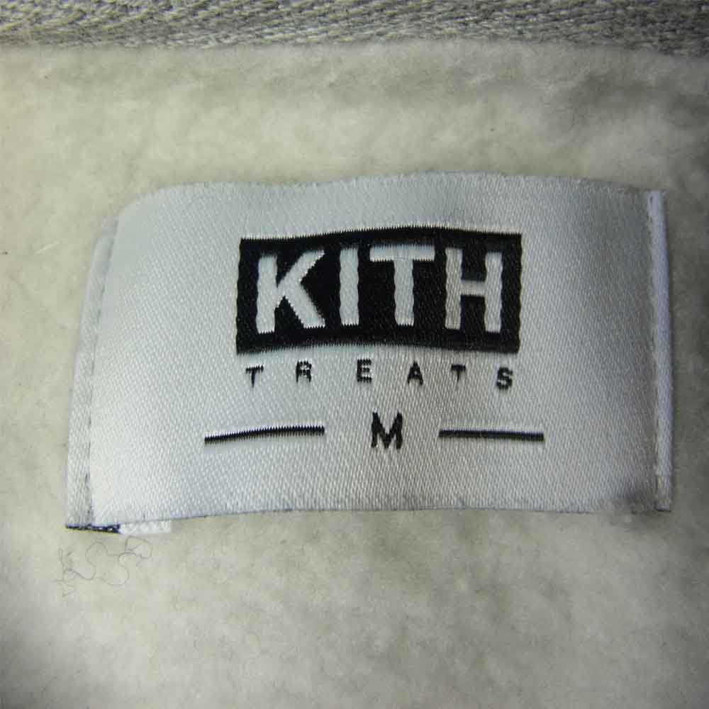 キス 18AW TREATS 3D HOODIE 3D ロゴ フーディー プリント プルオーバー 裏起毛 パーカー グレー系 M【中古】