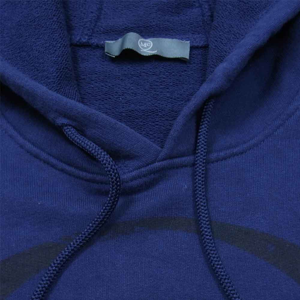 Alexander McQueen アレキサンダーマックイーン MCQ 国内正規品 ロゴプリント プルオーバー パーカー ネイビー系 XL【中古】
