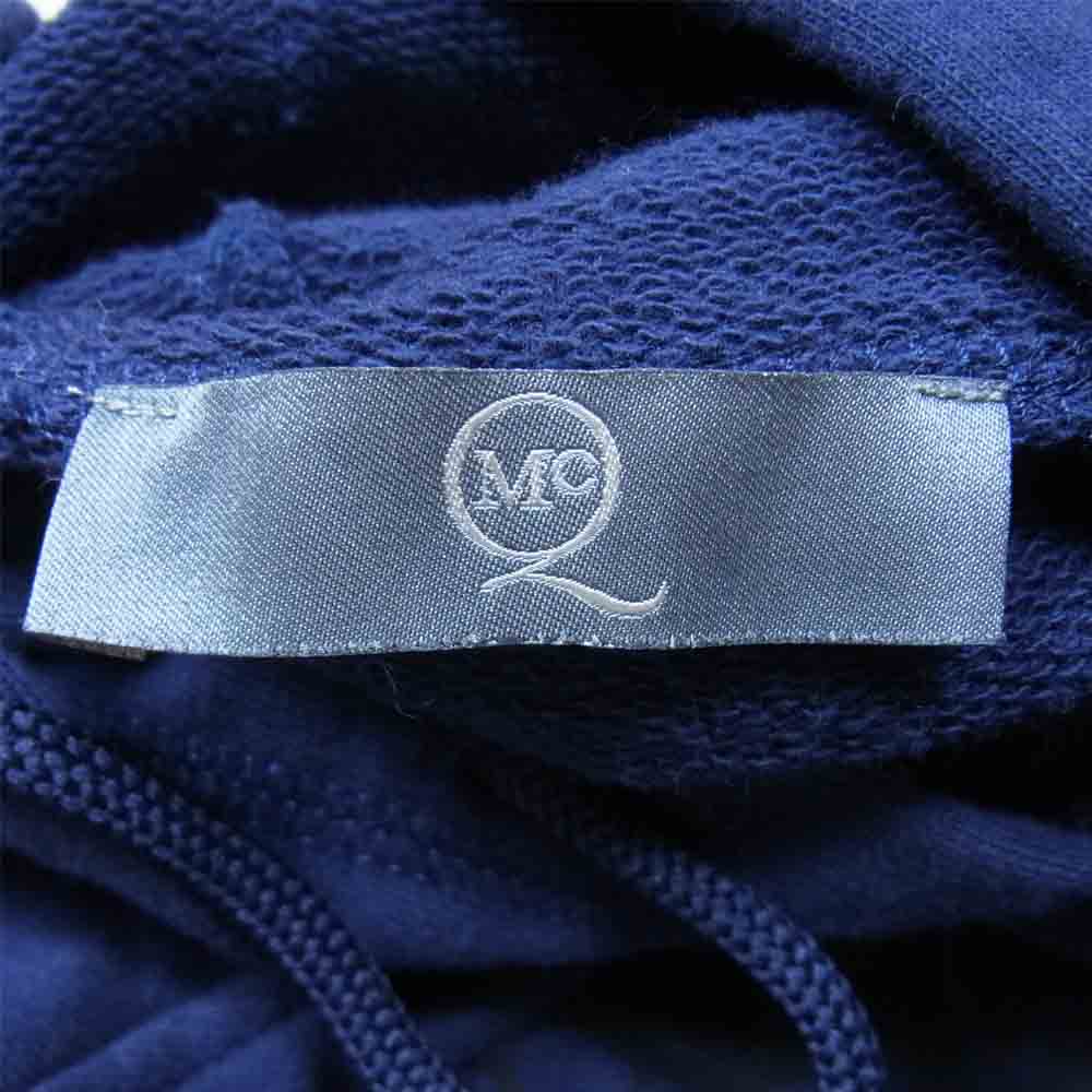 Alexander McQueen アレキサンダーマックイーン MCQ 国内正規品 ロゴプリント プルオーバー パーカー ネイビー系 XL【中古】