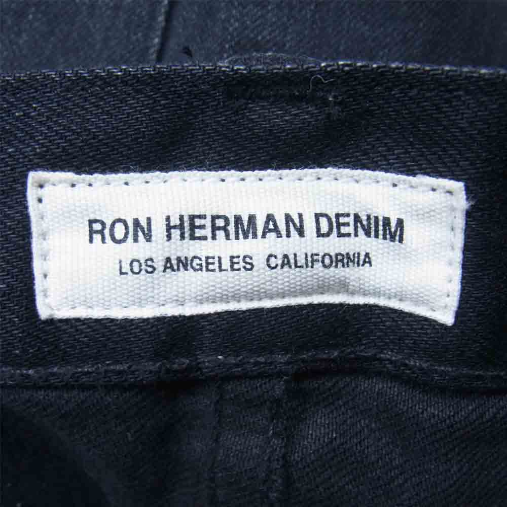 Ron Herman ロンハーマン DENIM 国内正規品 5220600541836 クラッシュ加工 セルビッジ ブラックデニムパンツ ブラック系 34【中古】