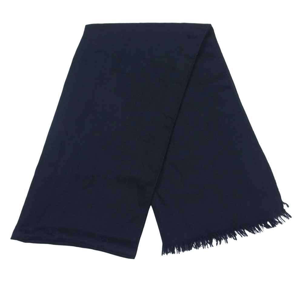 GUCCI グッチ イタリア製 GG柄 シルク混ウール ストール ブラック系【中古】