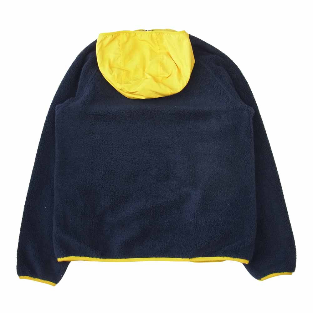 STANDARD CALIFORNIA スタンダードカリフォルニア Classic Pile Hood Jacket パイル フリース 2トーン ジャケット イエロー系 ネイビー系 XL【中古】