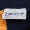 MONCLER モンクレール GENIUS ジーニアス 国内正規品 SCIARPA TRICOT ロゴワッペン ウール マフラー ネイビー×オレンジ系【中古】