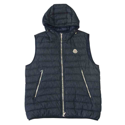 MONCLER モンクレール 国内正規品 DOVER GILET ドーバー デニム ダウン ベスト インディゴブルー系 4【中古】